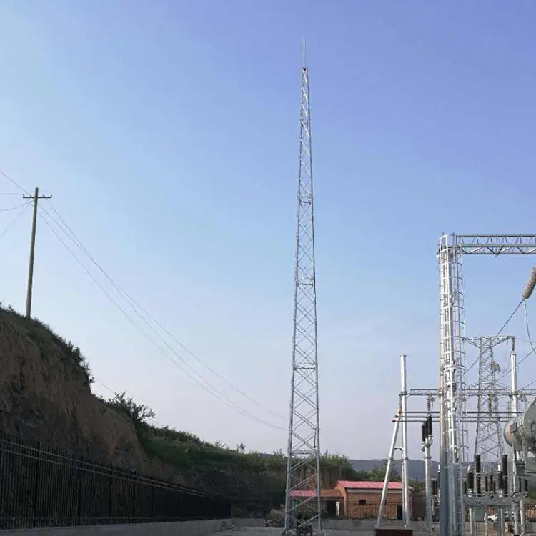 GFW2-9鋼結(jié)構(gòu)避雷帶塔 20米角鋼避雷線塔 造紙廠避雷針塔